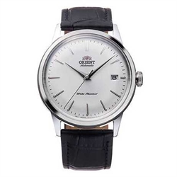 Orient 東方錶Bambino Date Ⅱ系列日期顯示白色錶盤皮帶男士自動機械手錶 RA-AC0M03S10B