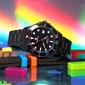 Borel Sage Collection "Ctenophore" DLC Black Steel Rainbow Ceramic Ring 200 meters Diving Men's Automatic Watch N0735G0D-MZ5W