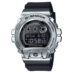 Casio G-SHOCK 6900 系列堅韌無比奢華時尚金屬錶圈男士數碼手錶 GM-6900U-1