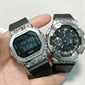 Casio G-SHOCK 5600 系列油漬搖滾不鏽鋼錶圈數碼手錶 GM-5600GC-1
