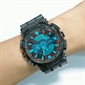 Casio G-SHOCK 110 系列 黄昏海滩抢眼反射玻璃半透明灰色指针数码手表 GA-110TLS-8A