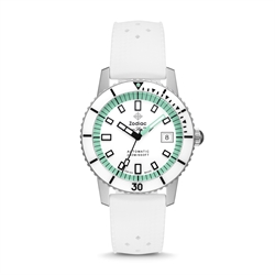 Zodiac Compression Diver 40mm White Rubber Strap Automatic Watch ZO9309