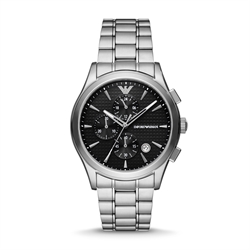 Emporio Armani Black Dial Three-Eye Chronograph Men's Quartz WatchAR11602