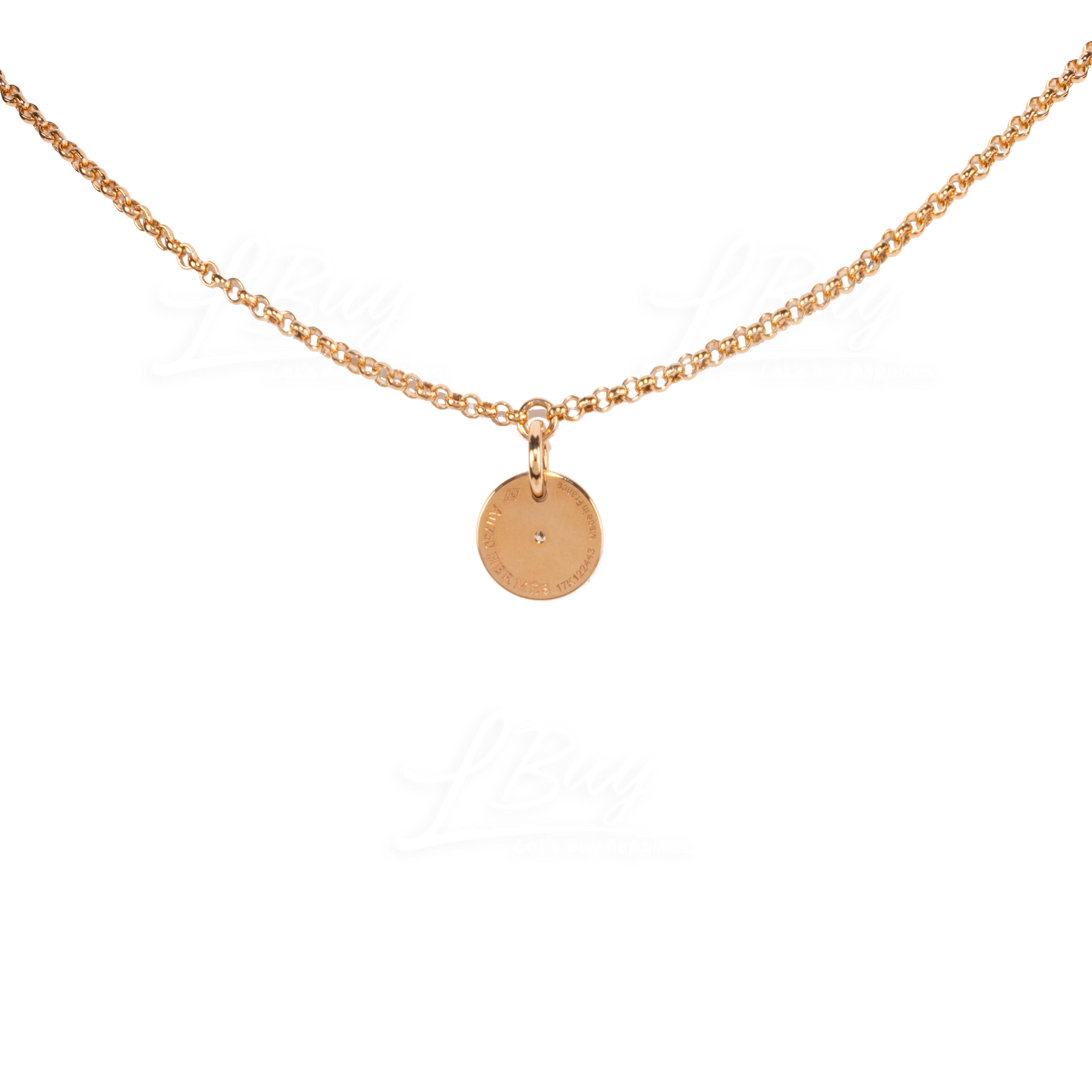 Hermes Au750 18K Diamond necklace