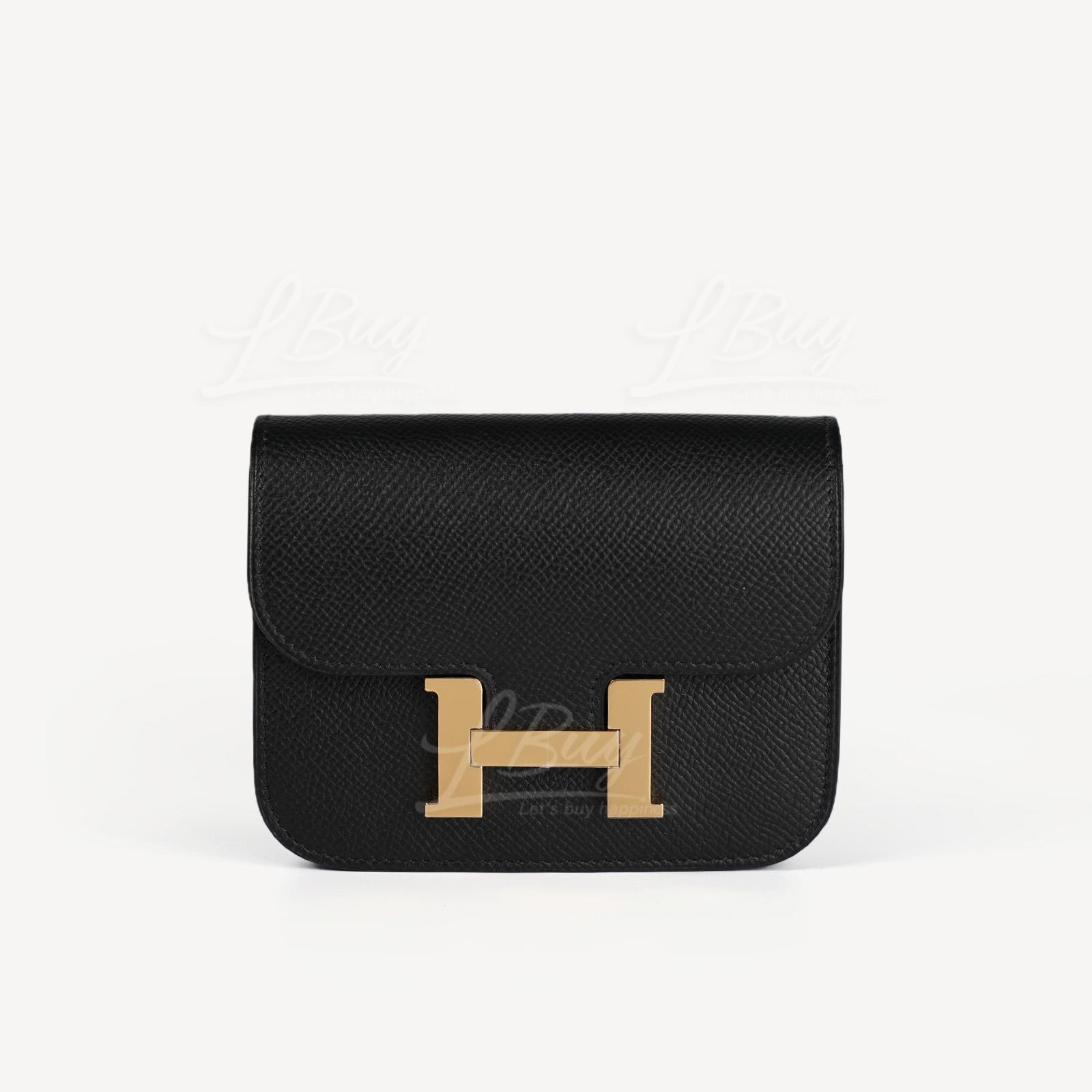 hermes black wallet