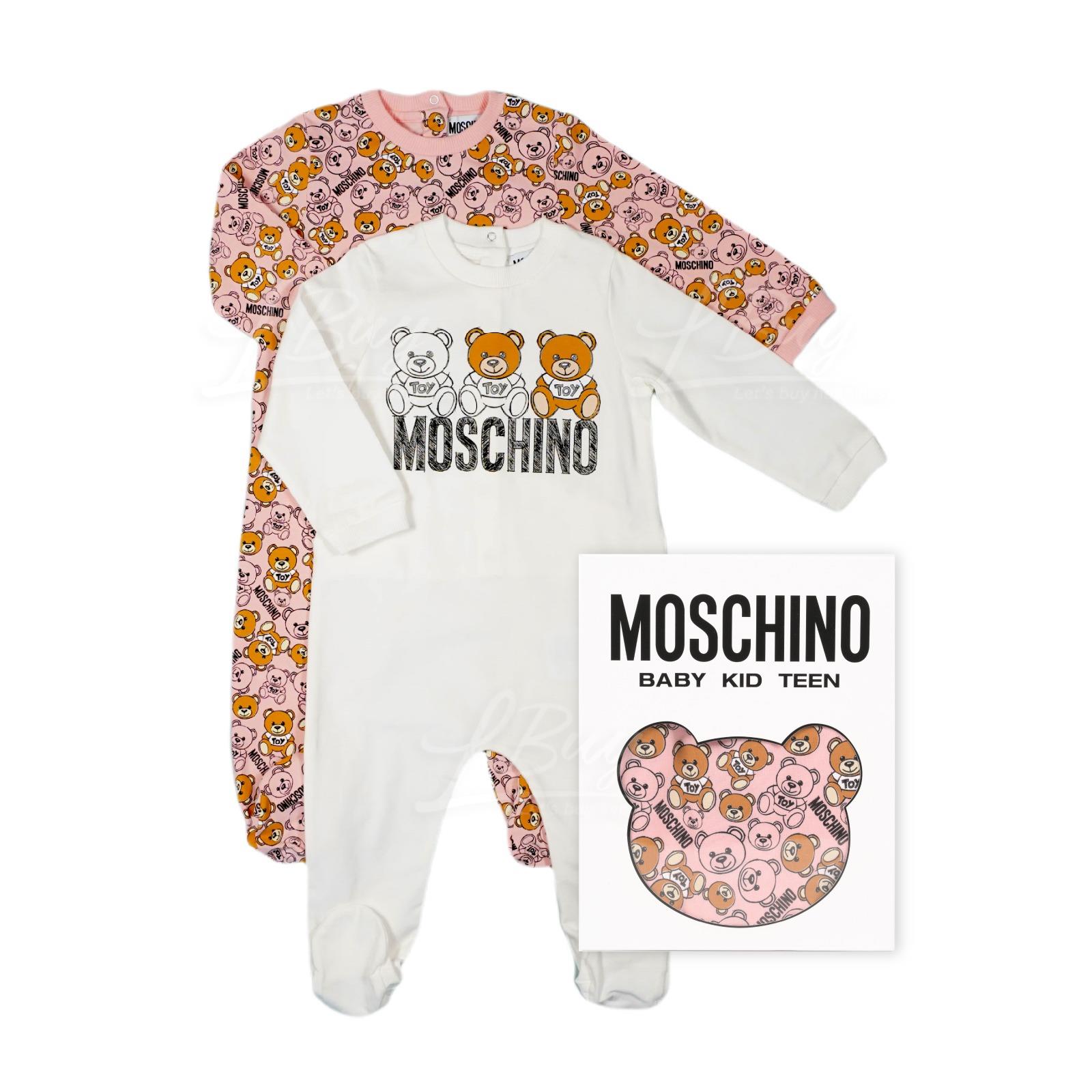 Moschino Baby Bodysuit 粉色及白色 