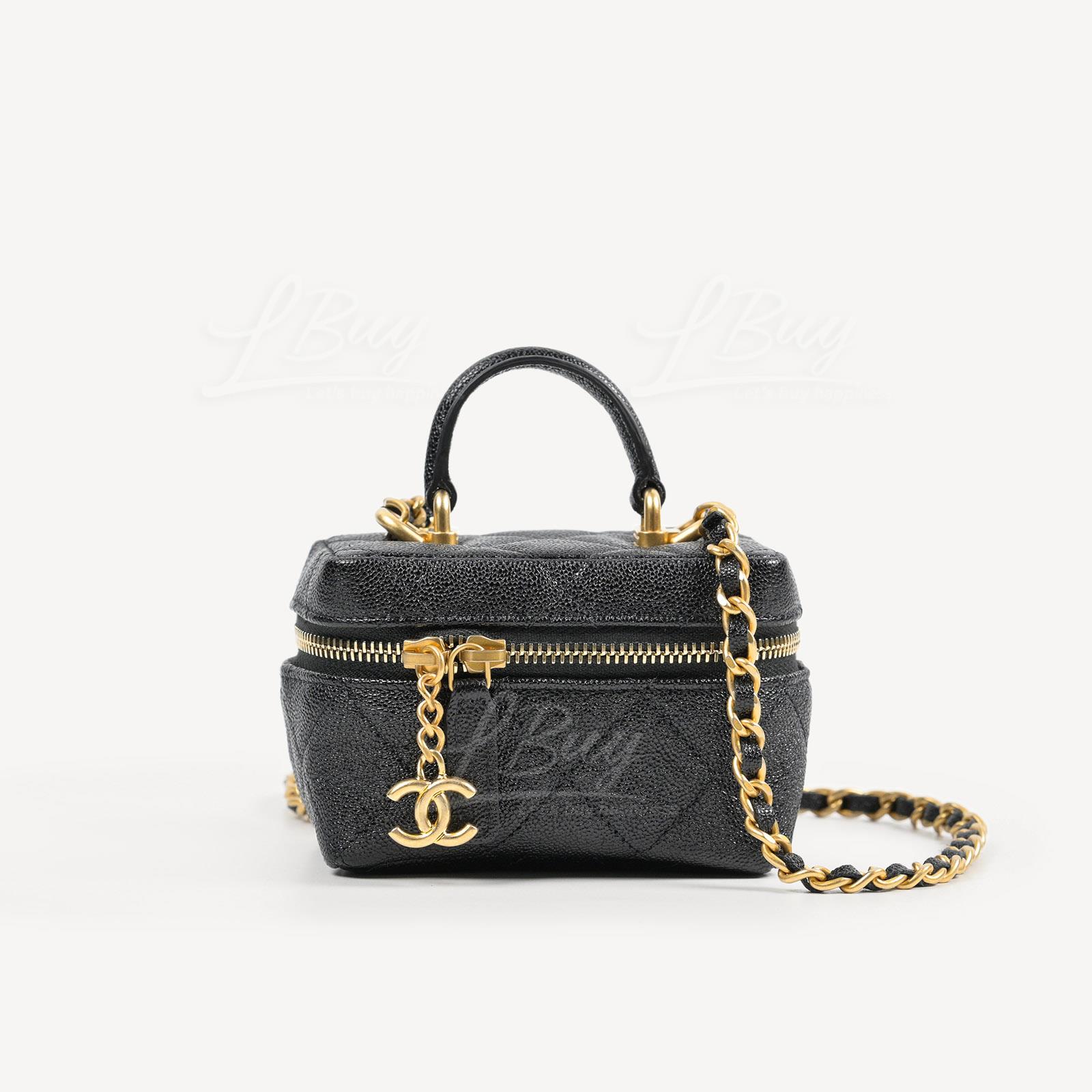 Chanel Small Vanity with Chain Black AP2194