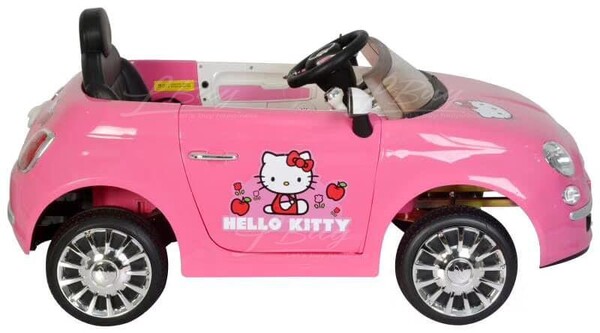 FIAT Official License Fiat 500 x Hello Kitty Ride On Toys