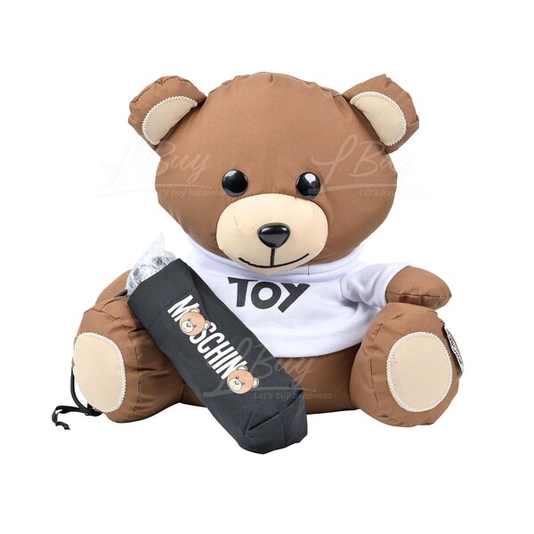 Moschino brown & white discount teddy bear & umbrella