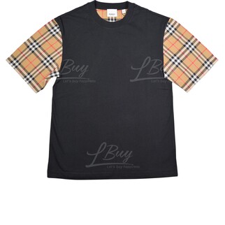 Burberry Classic Plaid Short Sleeve T-Shirt Black