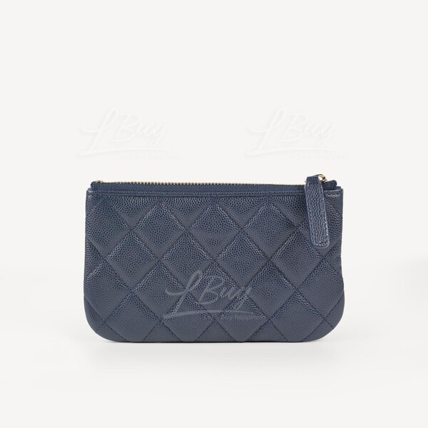 Chanel Classic Pouch Mini A82365 Gray in Grained Calfskin Leather with  Gold-tone - US