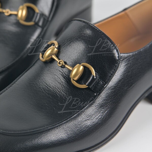 Black Leather Horsebit Loafer