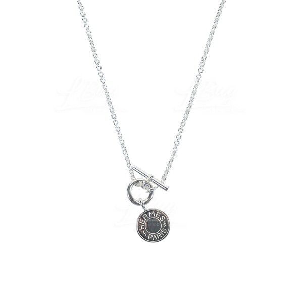Shop HERMES Hermes Cadenas Amulette Necklace & Pendant silver AG-925 by  Kenista | BUYMA