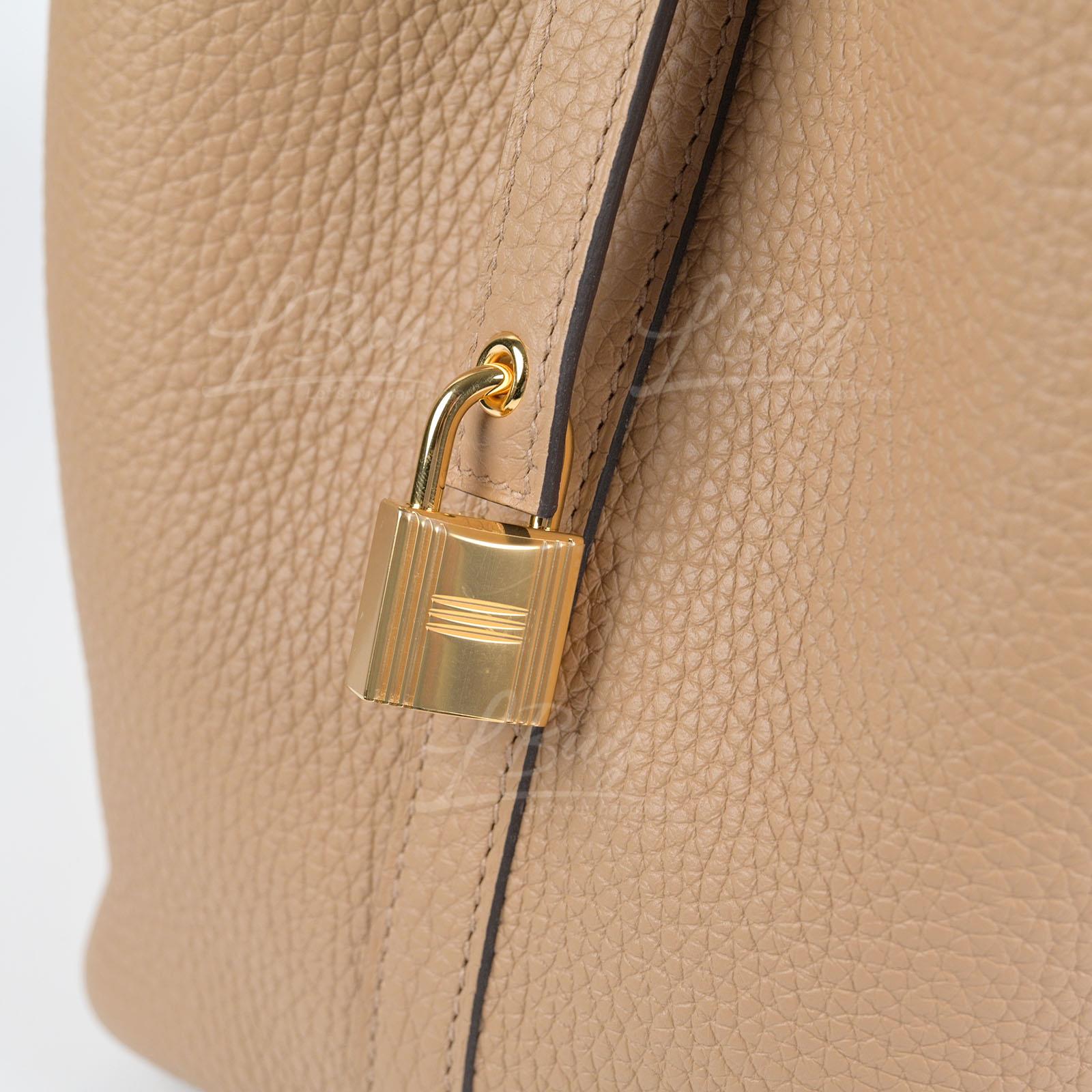 HERMÈS-Hermes Picotin Lock 18 Bag OM Chai ghw