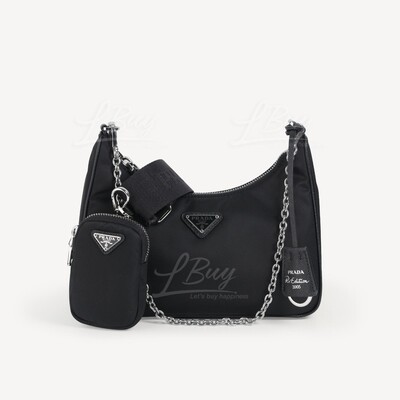 Medium Crossbody Purse Bag with Inside Key Hook Shoulder Bag for Everyday  Travel Waterproof Nylon (Black): Handbags: Amazon.com