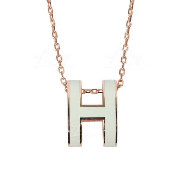 Pop h pink gold necklace Hermès Grey in Pink gold - 39967436