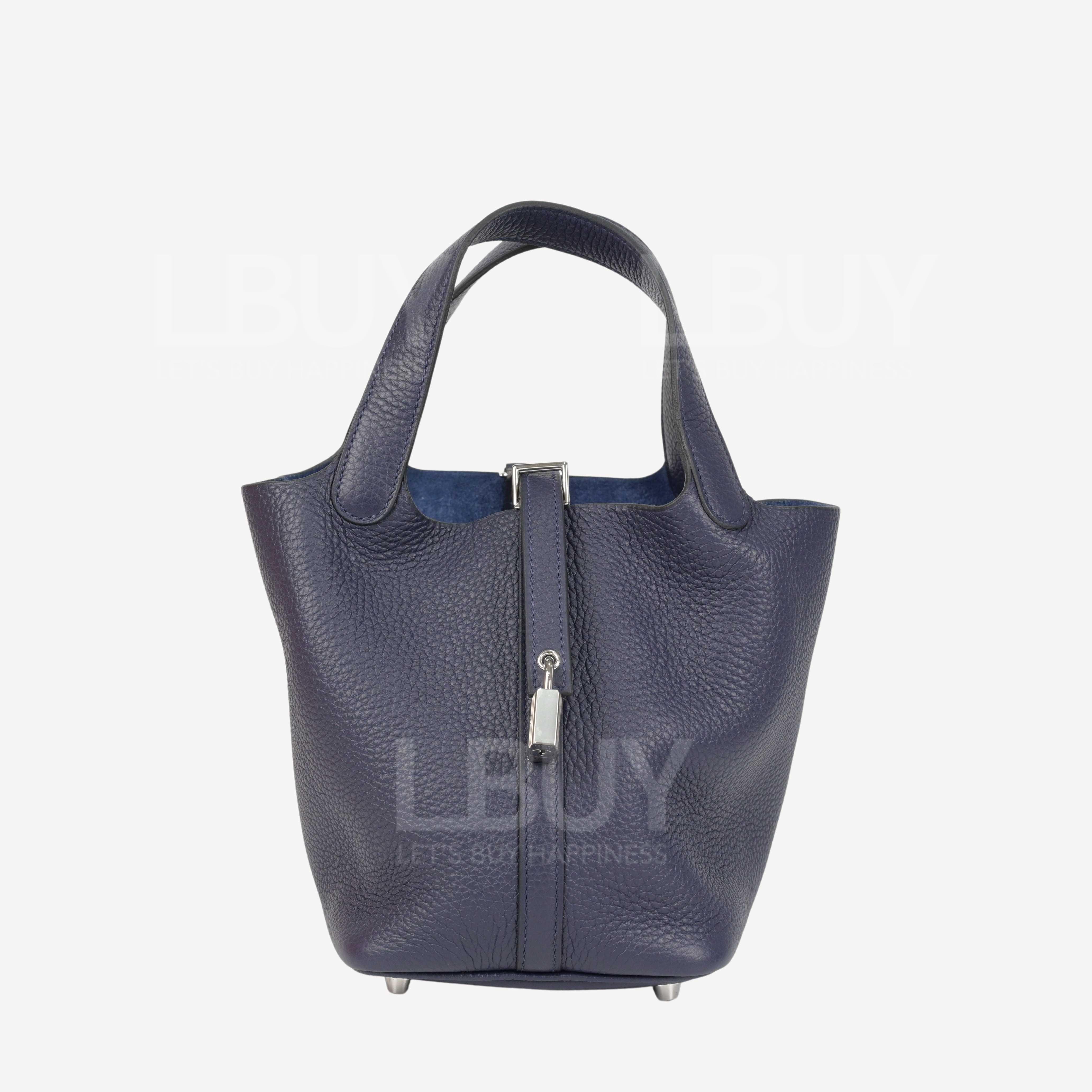 Hermes Picotin Lock 18 Bag 手挽袋  午夜藍 銀扣