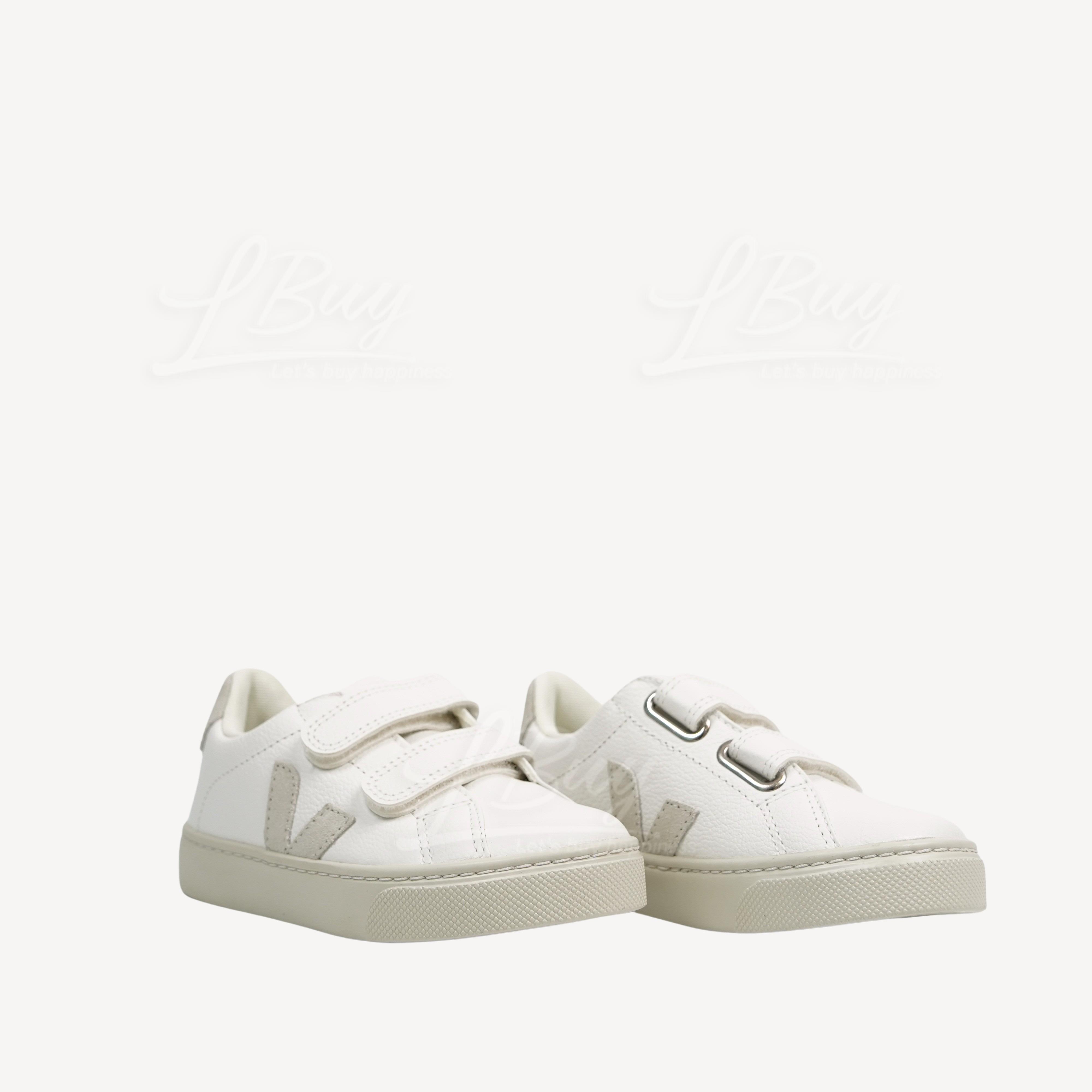VEJA Esplar Kids Velcro  Sneakers Extra White and Natural