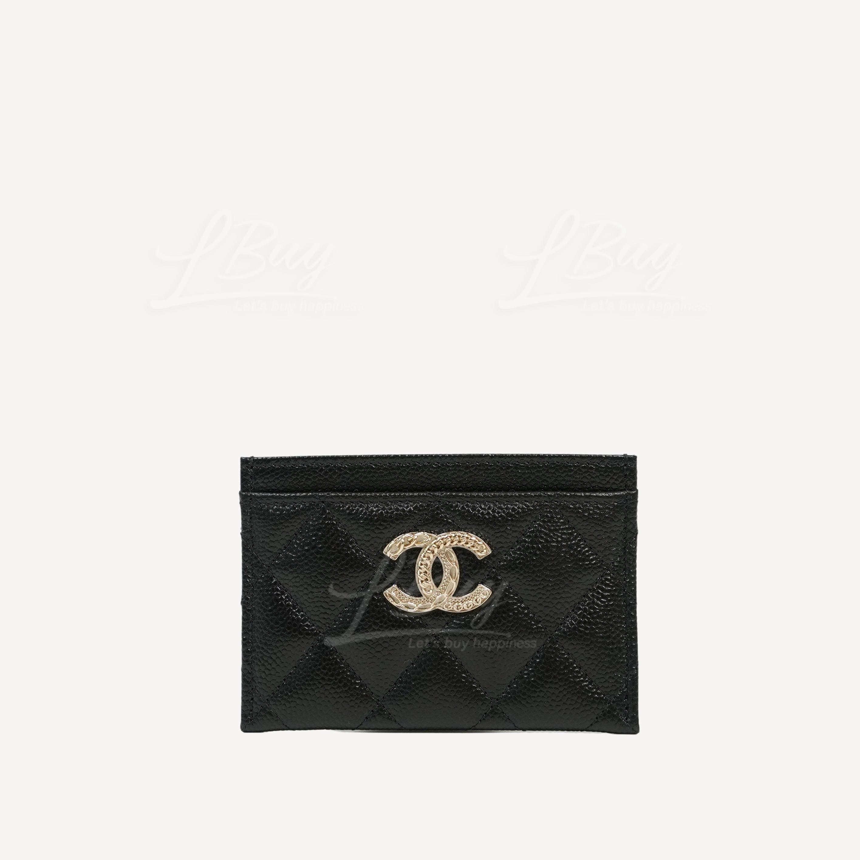 Chanel Classic CC Credit Card Case in Black Caviar Leather with Gold  Hardware  SOLD