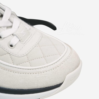 CHANEL-Chanel Light Grey Suede Calfskin Sneakers