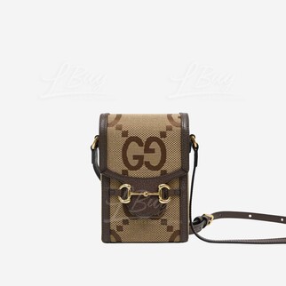 Gucci 1955 Jumbo GG Logo Mini Bag Phone Bag Camel and ebony 625615