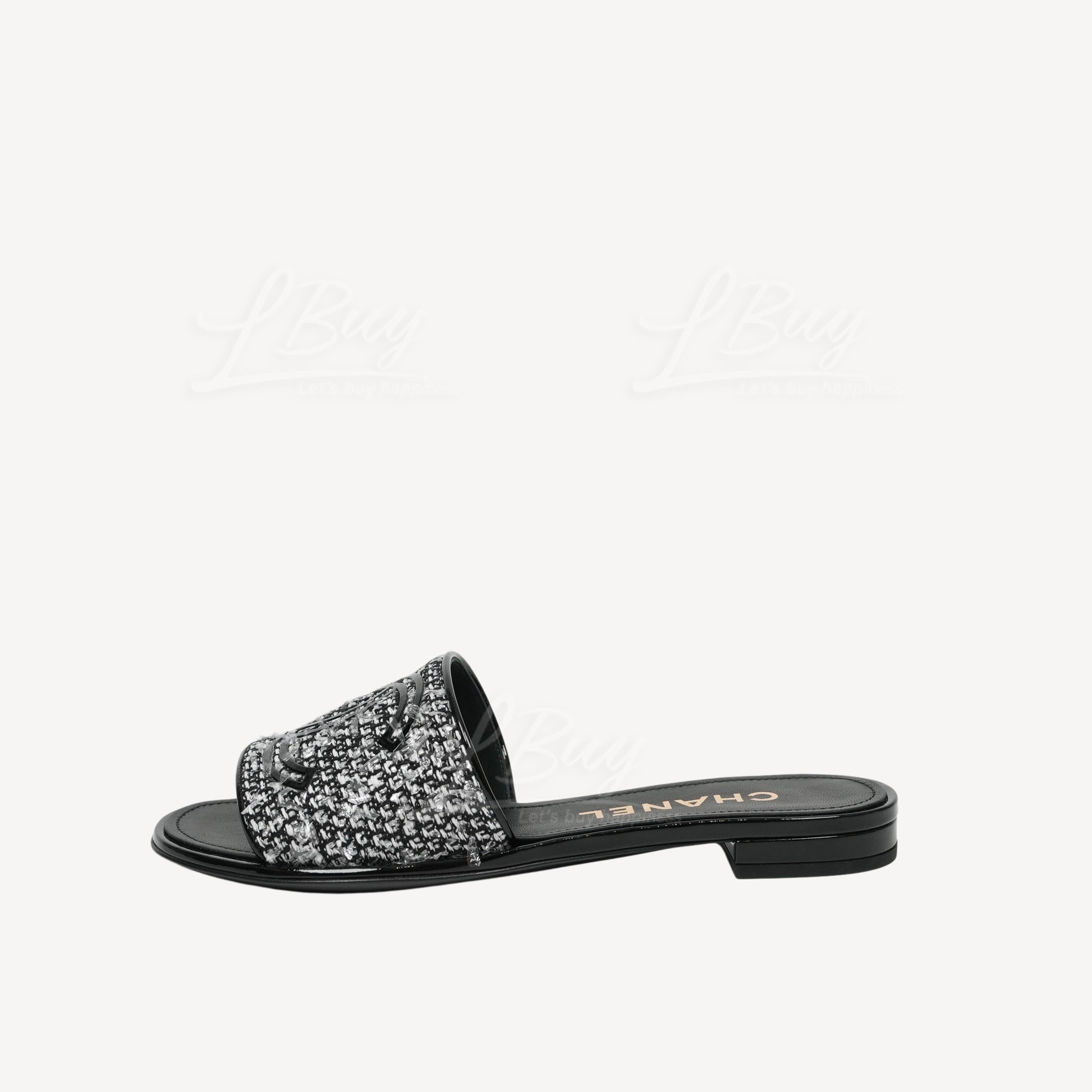 Chanel on sale glitter slides