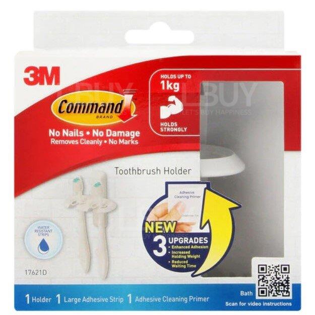 3M 17621D Command™ 防水膠貼牙刷架 承重量：1KG