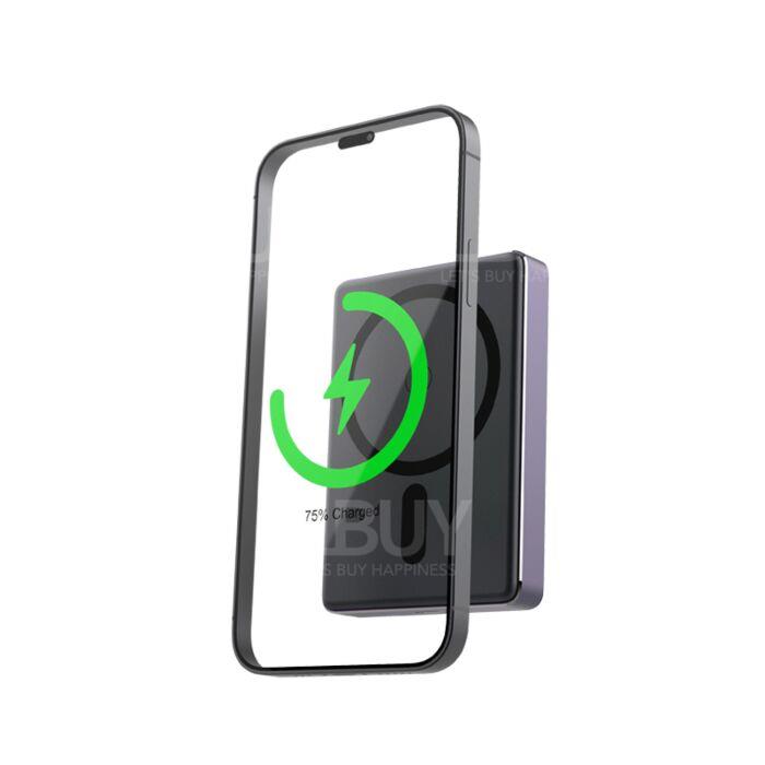 Mangotek 10000mAh MagSafe 磁吸無線便攜式充電器（兼容 MagSafe）- 迷霧紫