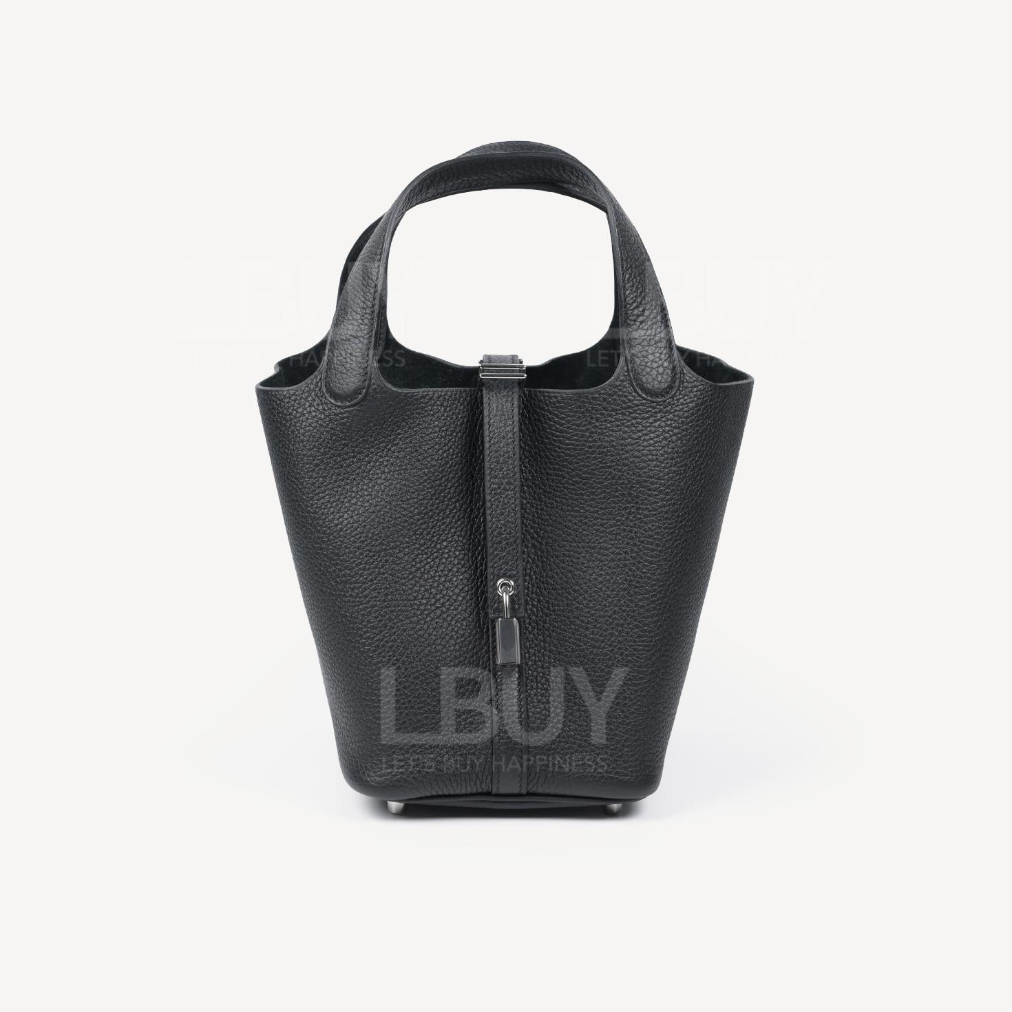 Hermes Picotin Lock 18 Bag 手挽袋 黑色 银扣