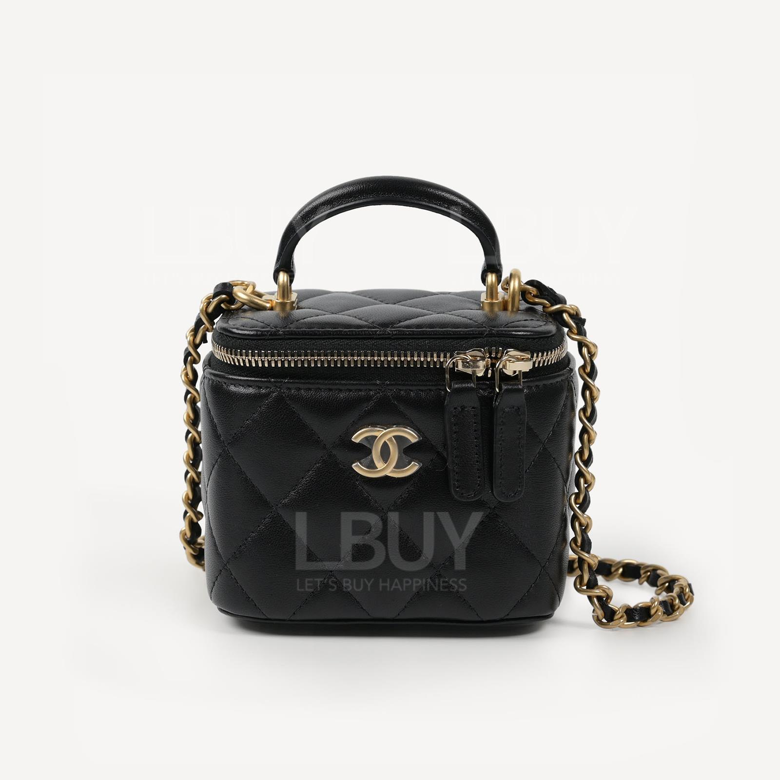 Chanel Vanity Case 黑色手挽鏈帶小號化妝盒子 AP2198