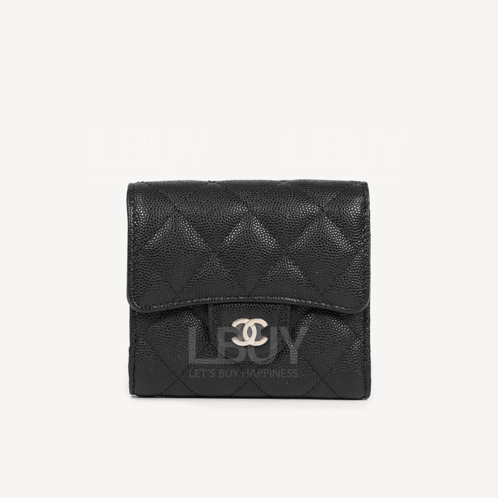 Chanel 經典款細號垂蓋銀包 淡金扣 AP0712