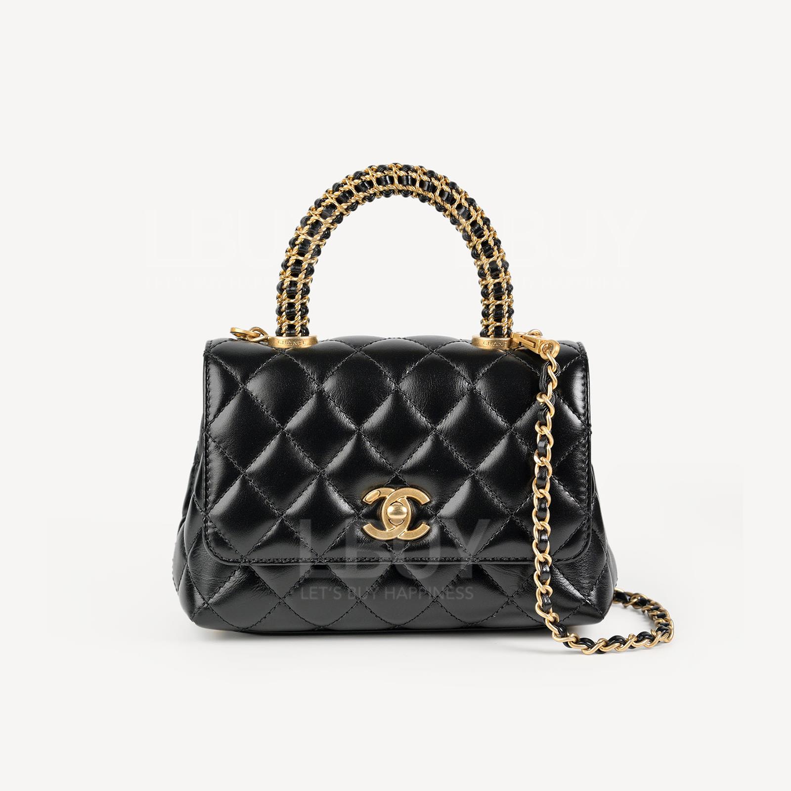 Chanel Mini Coco Handle 迷你19cm 皮穿手挽垂蓋小牛皮手袋 (特別版) AS2215