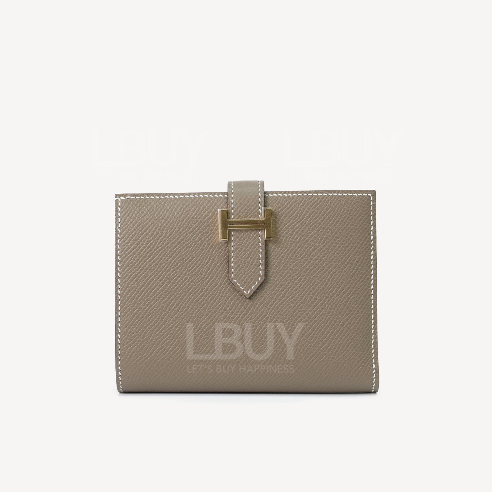Hermes Bearn Compact Wallet Wallet Etoupe ghw