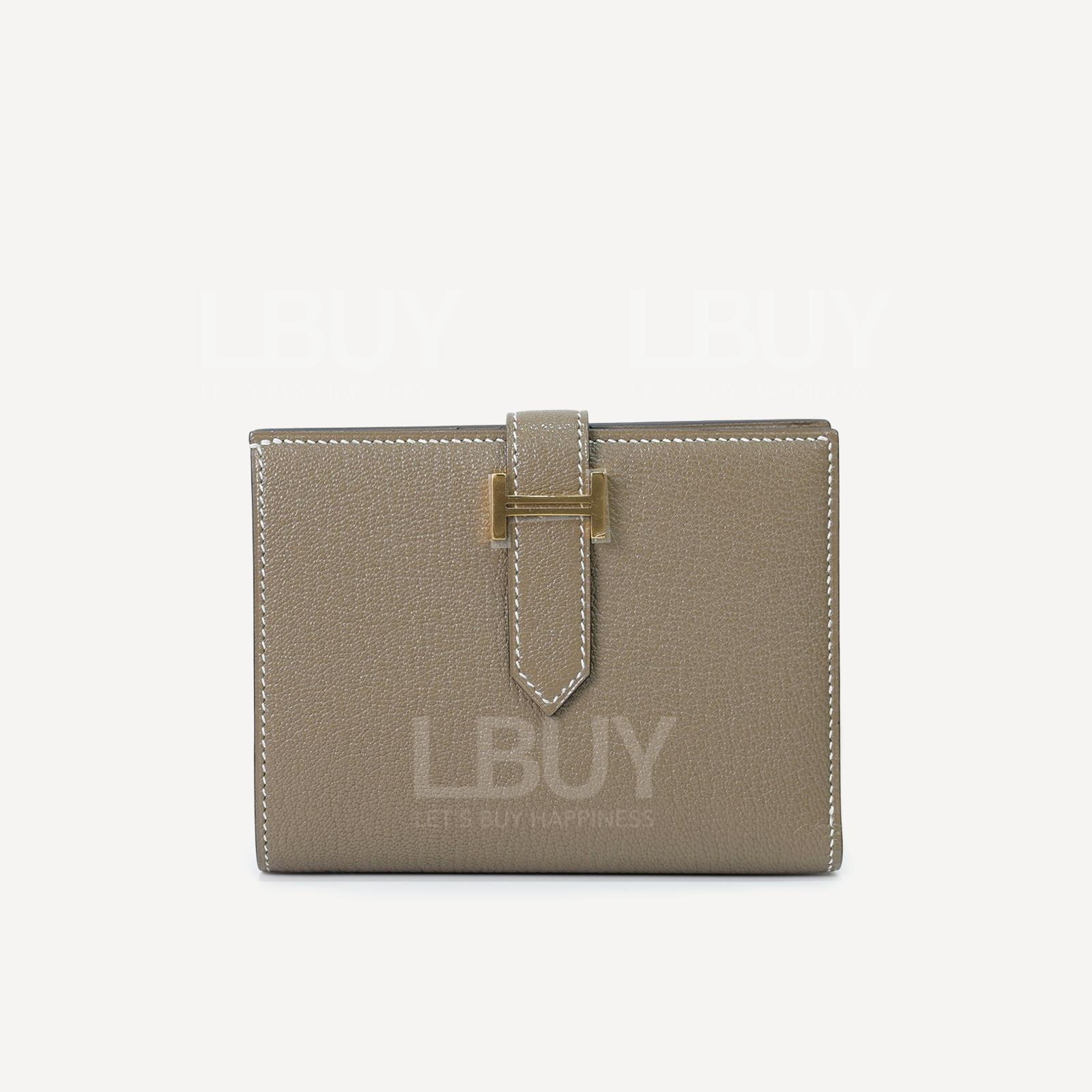 Hermes Bearn Compact Wallet Wallet Etoupe ghw Mysore