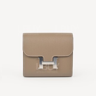 Hermes Constance 短银包 大象灰 银扣