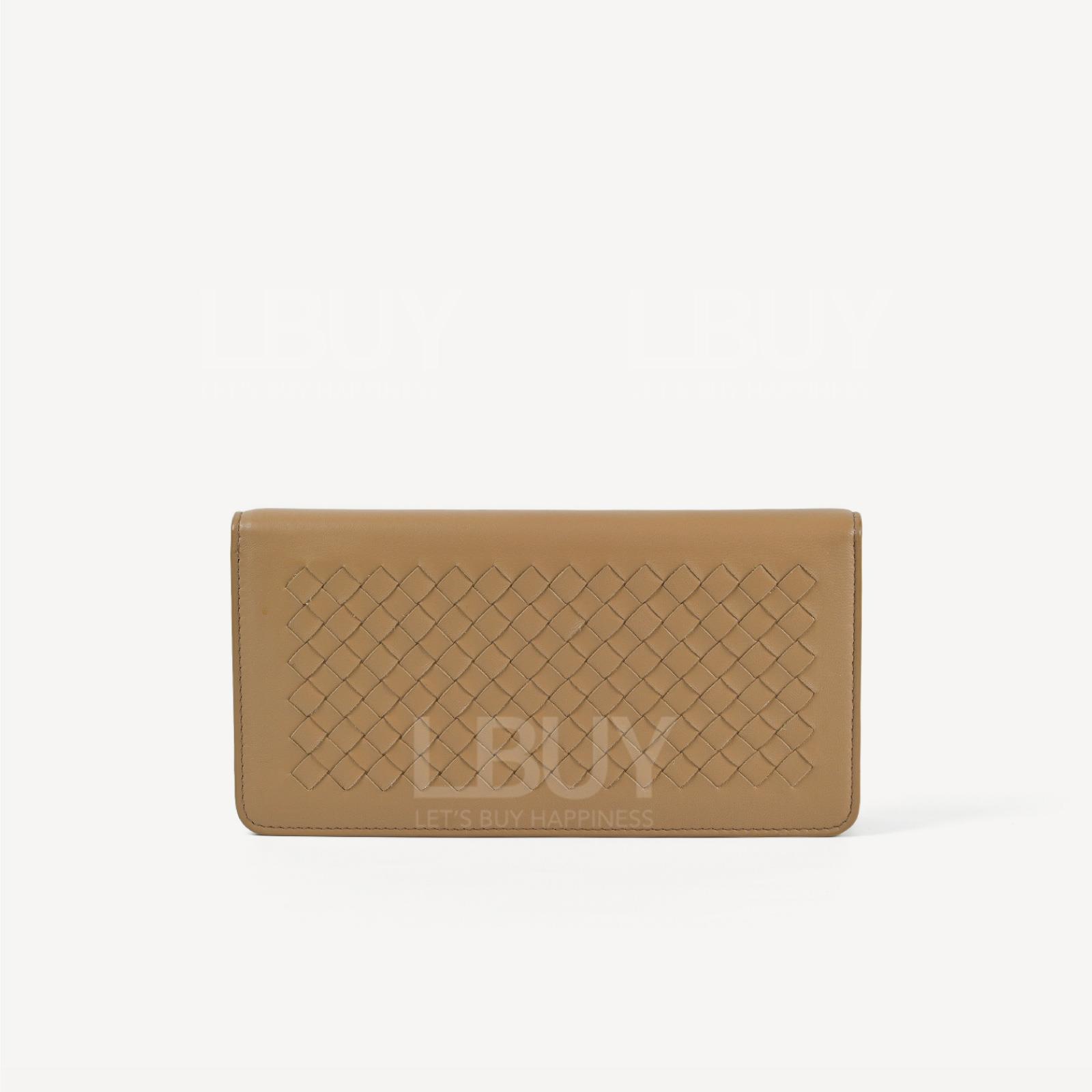 Bottega Veneta 奶茶色 長型鏈帶銀包手袋WOC