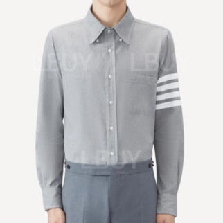 Chambray 4-Bar Shirt Medium Grey MWL272E