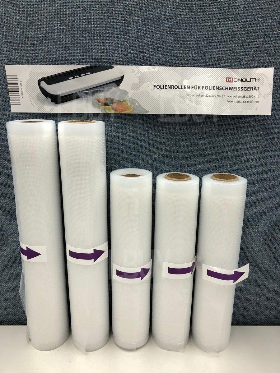 Monolith 食物真空包装袋 (TUV Rheinland) 共5卷 [其中3 卷: 22 x 300cm | 其中2卷: 28 x 300cm] (4260368033782)