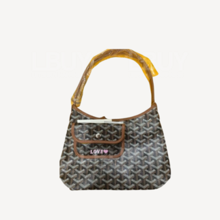 Goyard Boheme Hobo Mini 限量版单肩袋 黑并啡色 并粉红色绘字Love