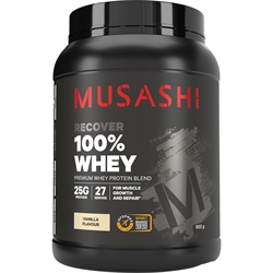 Musashi 100% 乳清蛋白粉 - 云呢拿奶昔 900g（恢复）