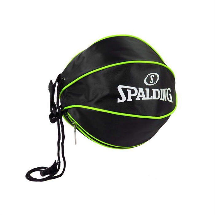SPALDING 籃球袋, 黑底白字/螢光綠邊