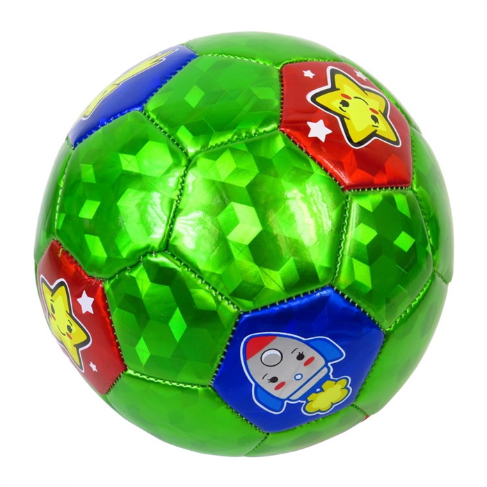 GOMA 2 号机缝足球,绿色镭射皮,星星图案