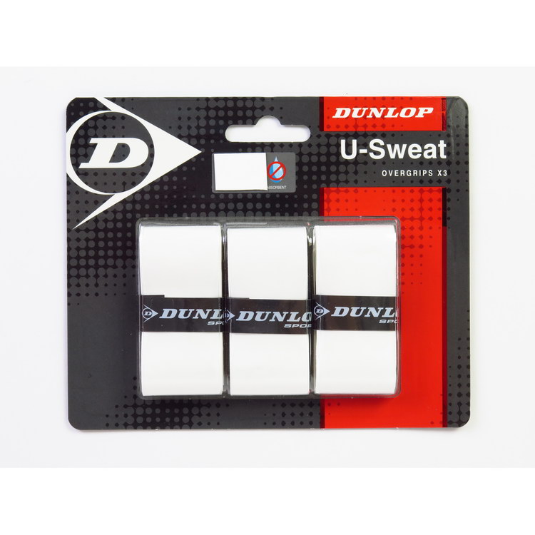 DUNLOP TAC U-Sweat Overgrip (3pcs/card), White