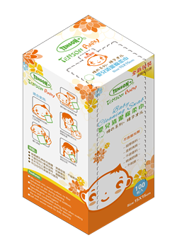 Tenson 嬰兒清潔棉柔巾 100片裝 (15x15cm)