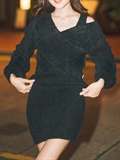  Fluffy Wrap Top With Dress