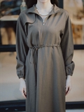 High-Neck Trench Dress 