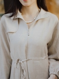 High-Neck Trench Dress 