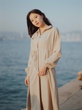 High-Neck Trench Dress 