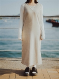 Side Button Slit Sleeveless Dress 