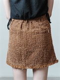  Fringe Hem Rough Denim Skirt